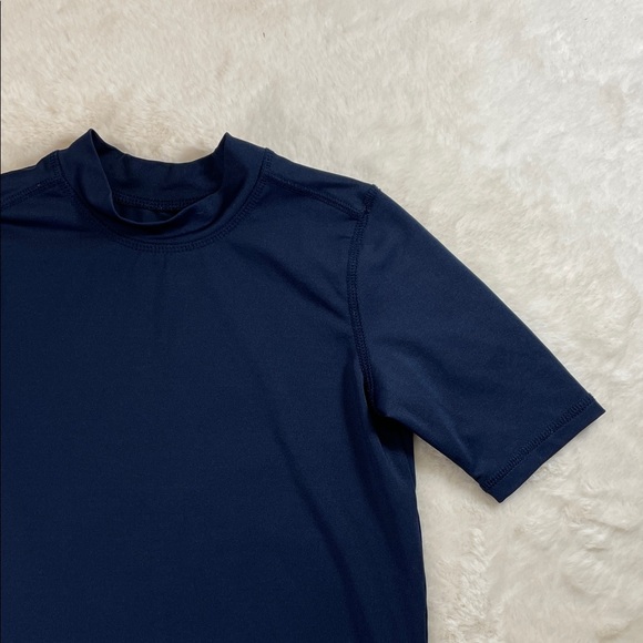 The children’s place boys short sleeve rash guard size medium navy blue - Picture 1 of 5